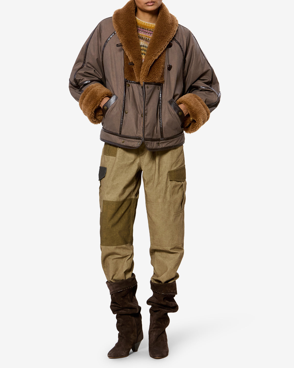 Isabel Marant Olinka Jacket in Brown - side view