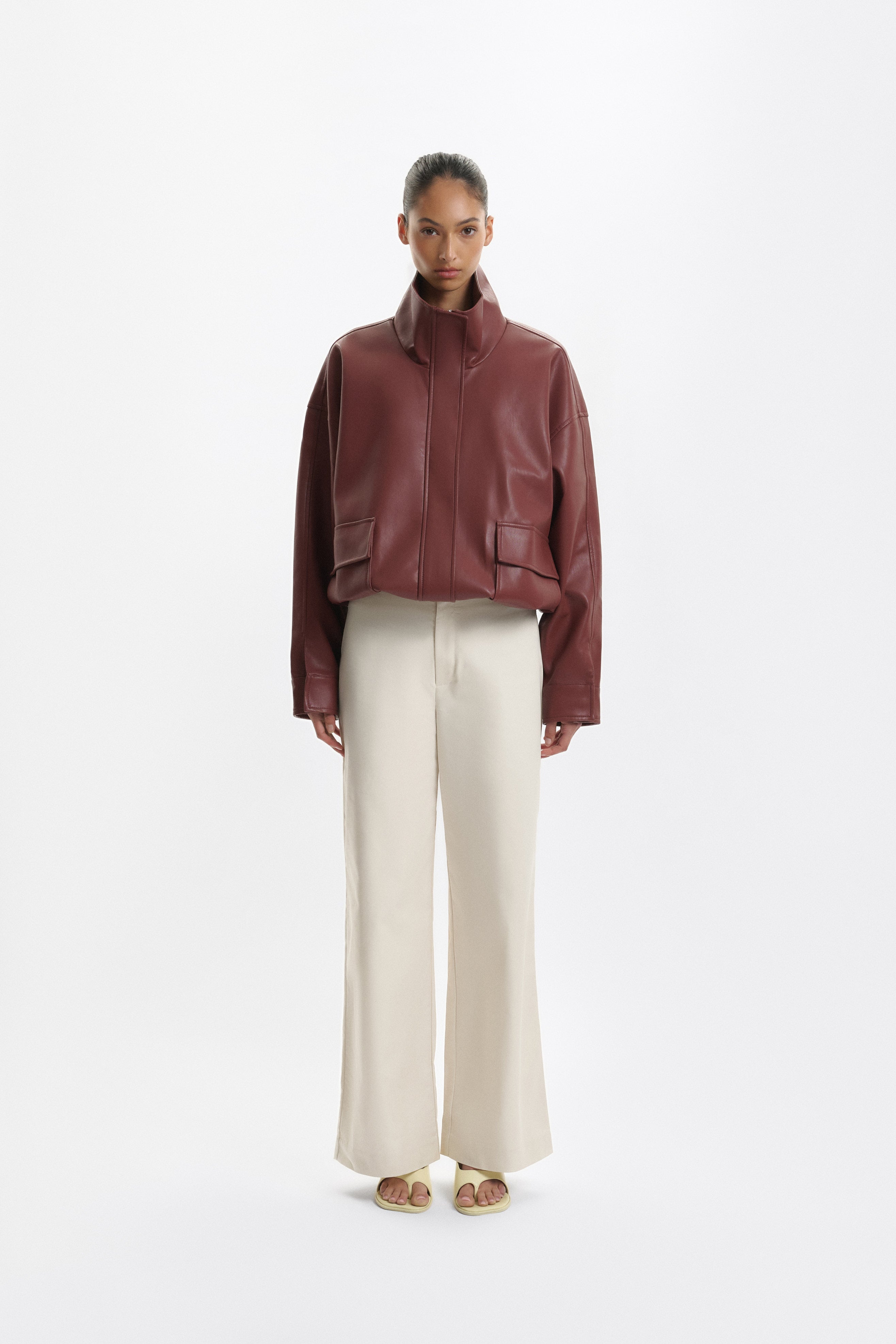 One Of Others Pedro Pant in Ecru - side view
