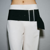 One Of Others Pedro Pant in Ecru - close up