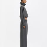 One Of Others Tove Bomber in Charcoal and Black - styled look