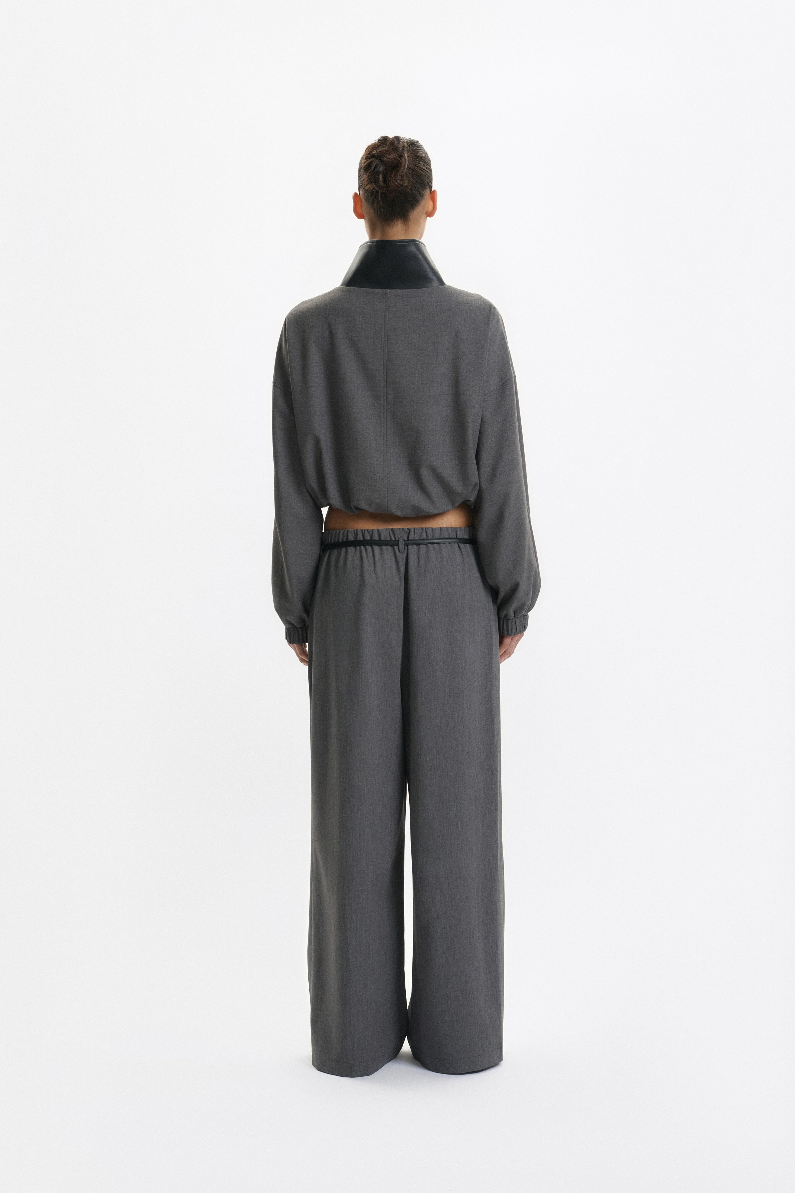One Of Others Tove Bomber in Charcoal and Black - outfit inspiration