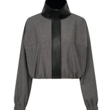 One Of Others Tove Bomber in Charcoal and Black
