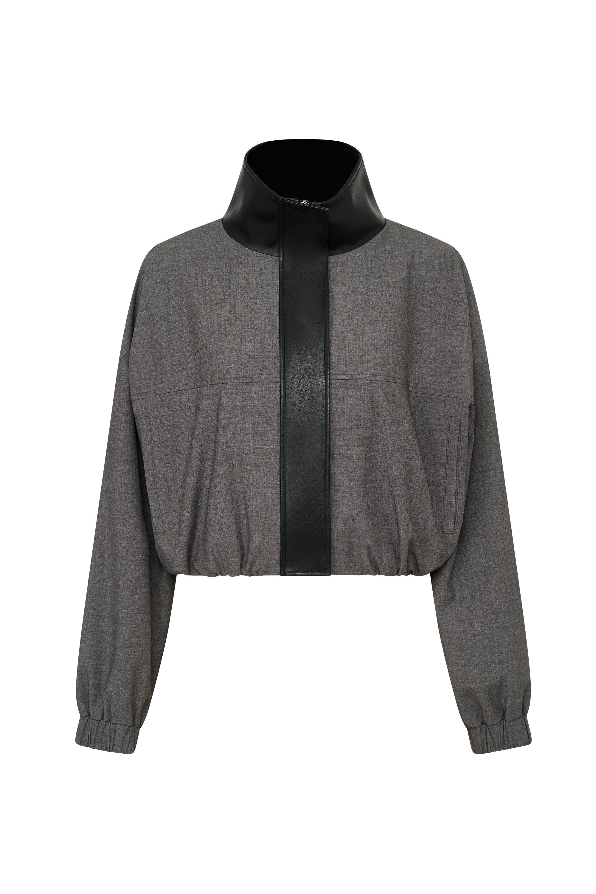 One Of Others Tove Bomber in Charcoal and Black