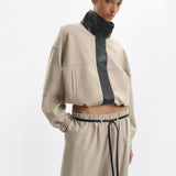 One of Others Tove Bomber in Sage and Black