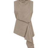 One of Others Juna Top in Hazel Pinstripe