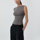 St Agni Organic Cotton Ballerina Top in Clay