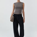 St Agni Organic Cotton Ballerina Top in Clay