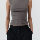 St Agni Organic Cotton Ballerina Top in Clay