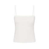 St Agni Organic Cotton Square Neck Cami in White