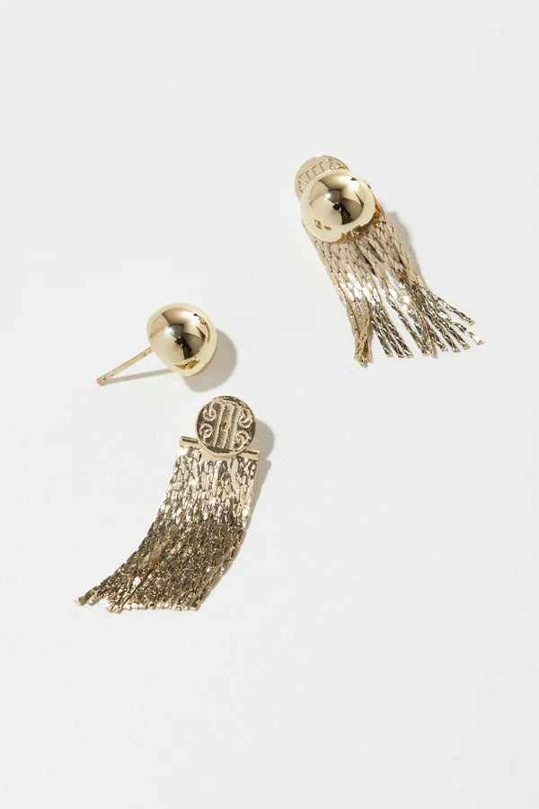 Pearl Octopuss.y Tiny Medusa Studs in Gold