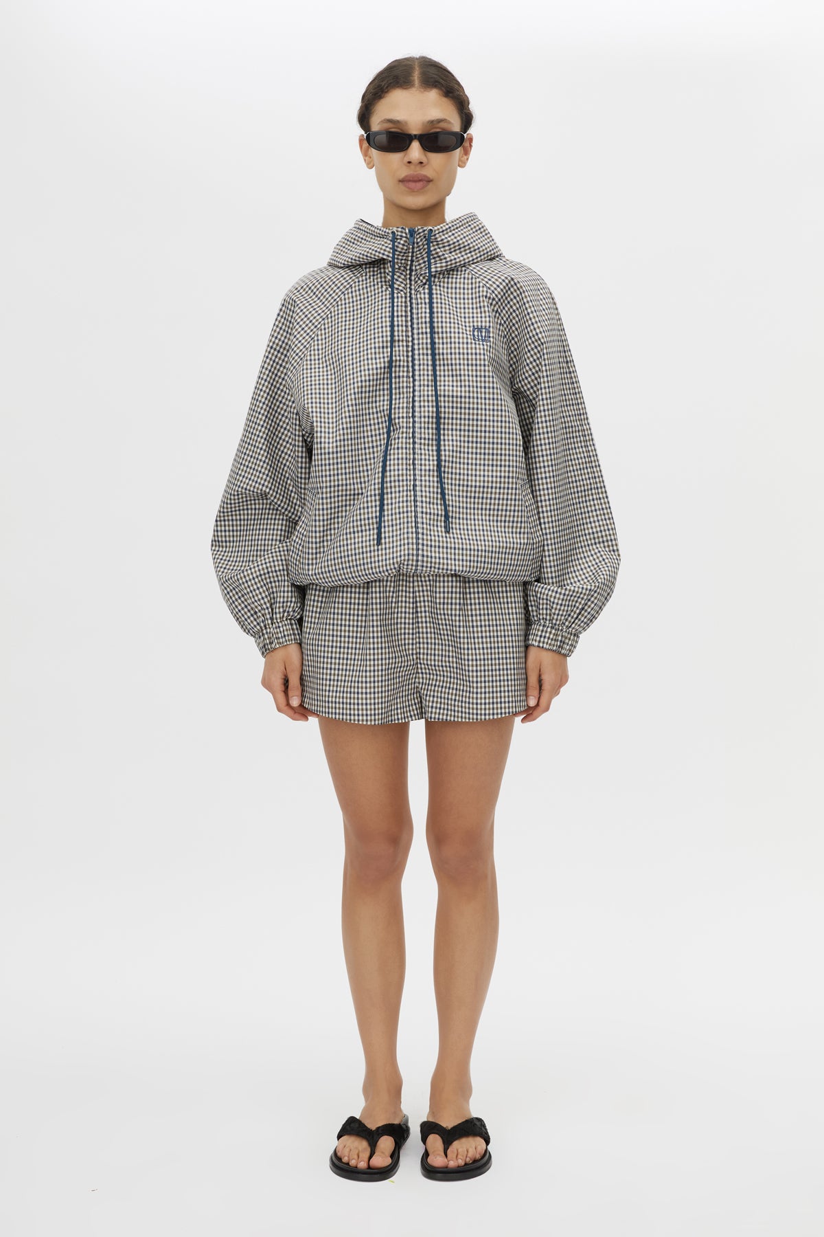 Camilla and Marc Pierce Check Anorak in Birch Check