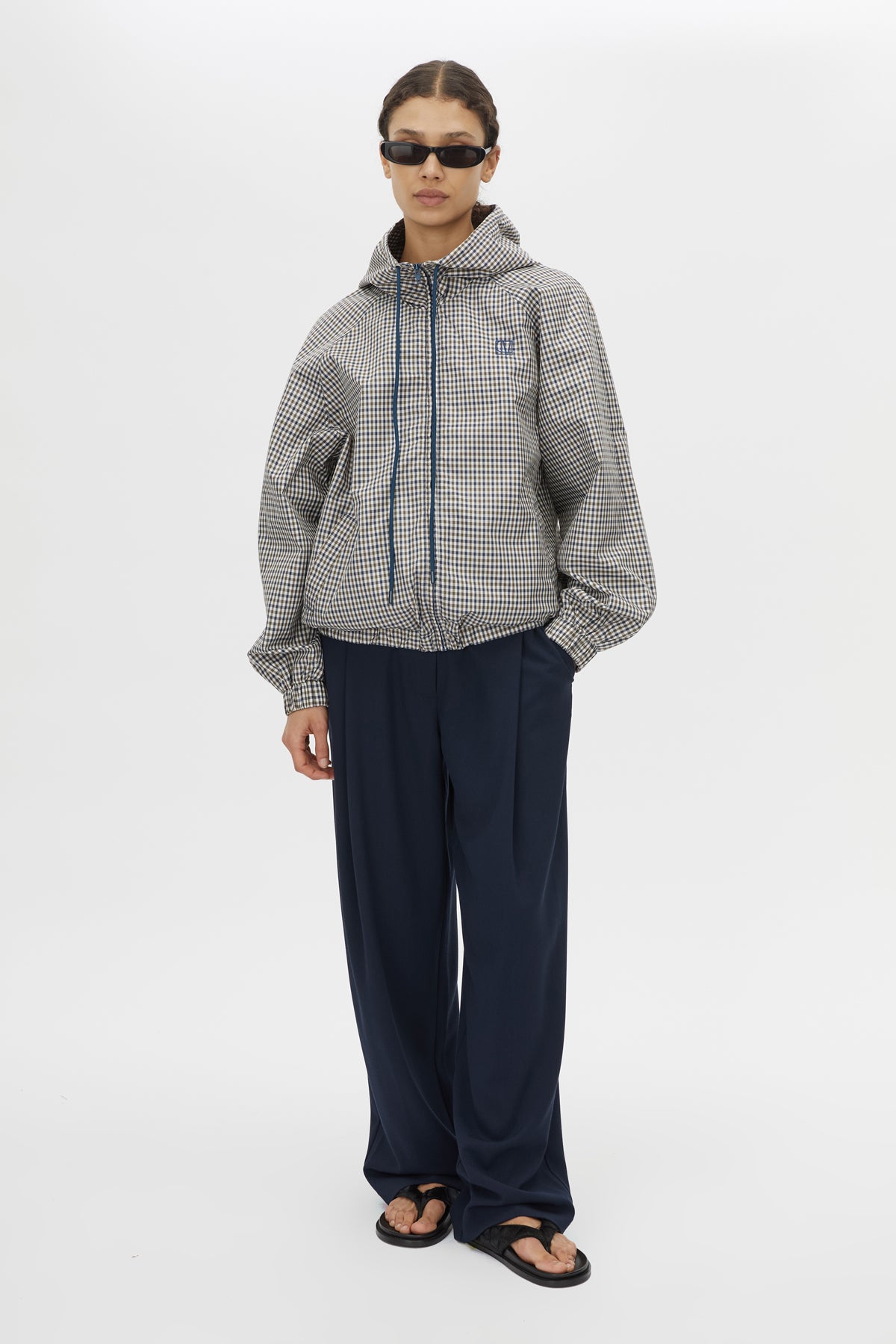 Camilla and Marc Pierce Check Anorak in Birch Check