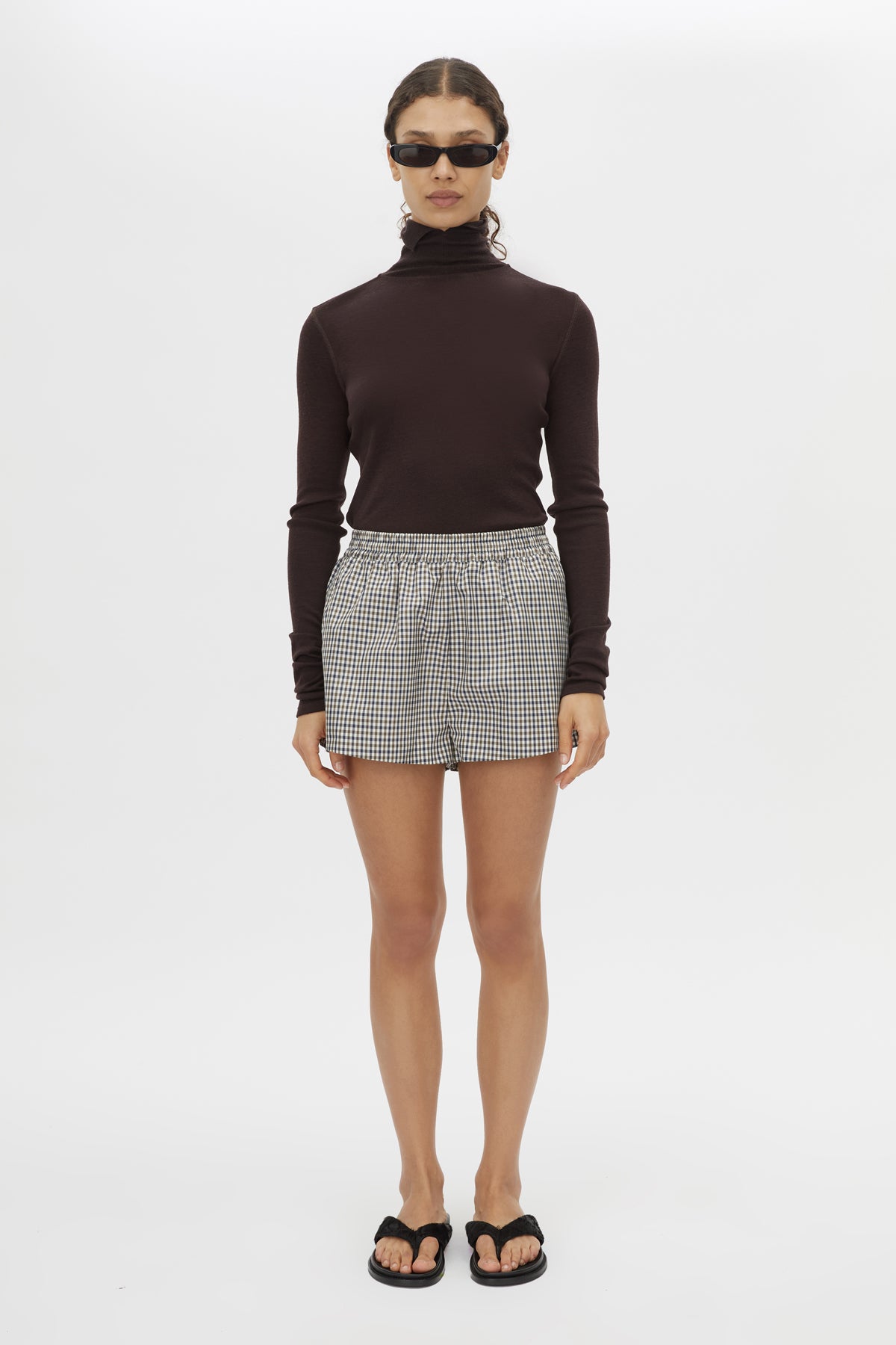 Camilla and Marc Pierce Check Short in Birch Check