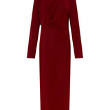 Camilla And Marc Ravine Draped Sleeve Dress in Cherry