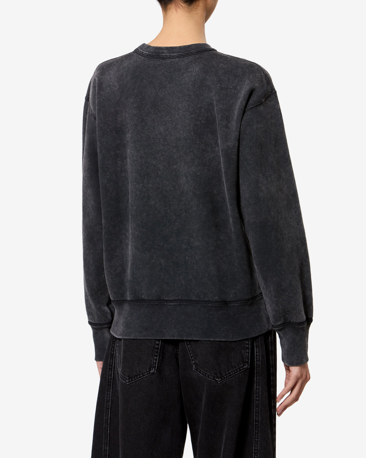 Isabel Marant Rise Sweatshirt in Faded Black - styled look