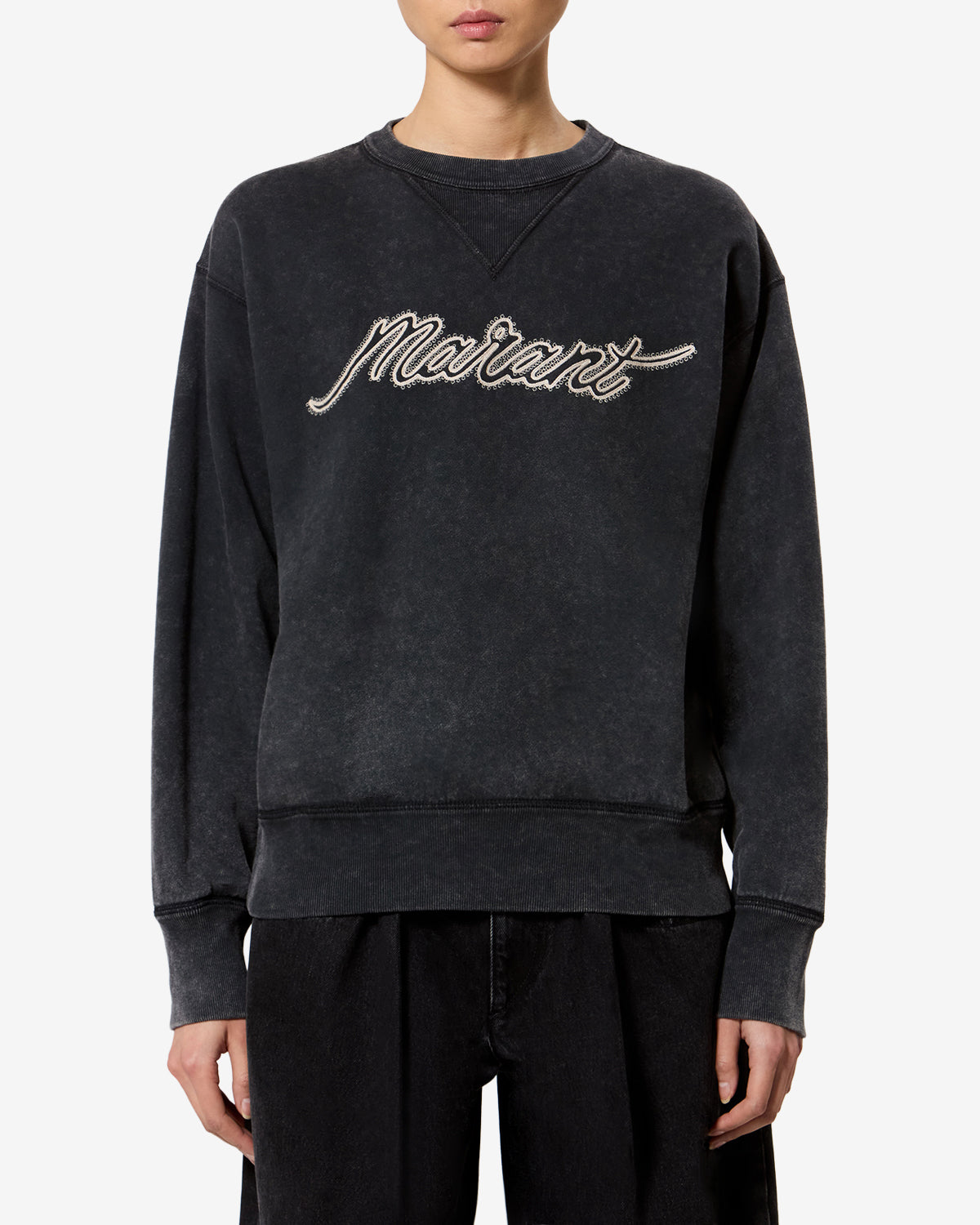 Isabel Marant Rise Sweatshirt in Faded Black - detail view