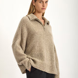 Jac and Jack Rook Sweater in Jute Fleck