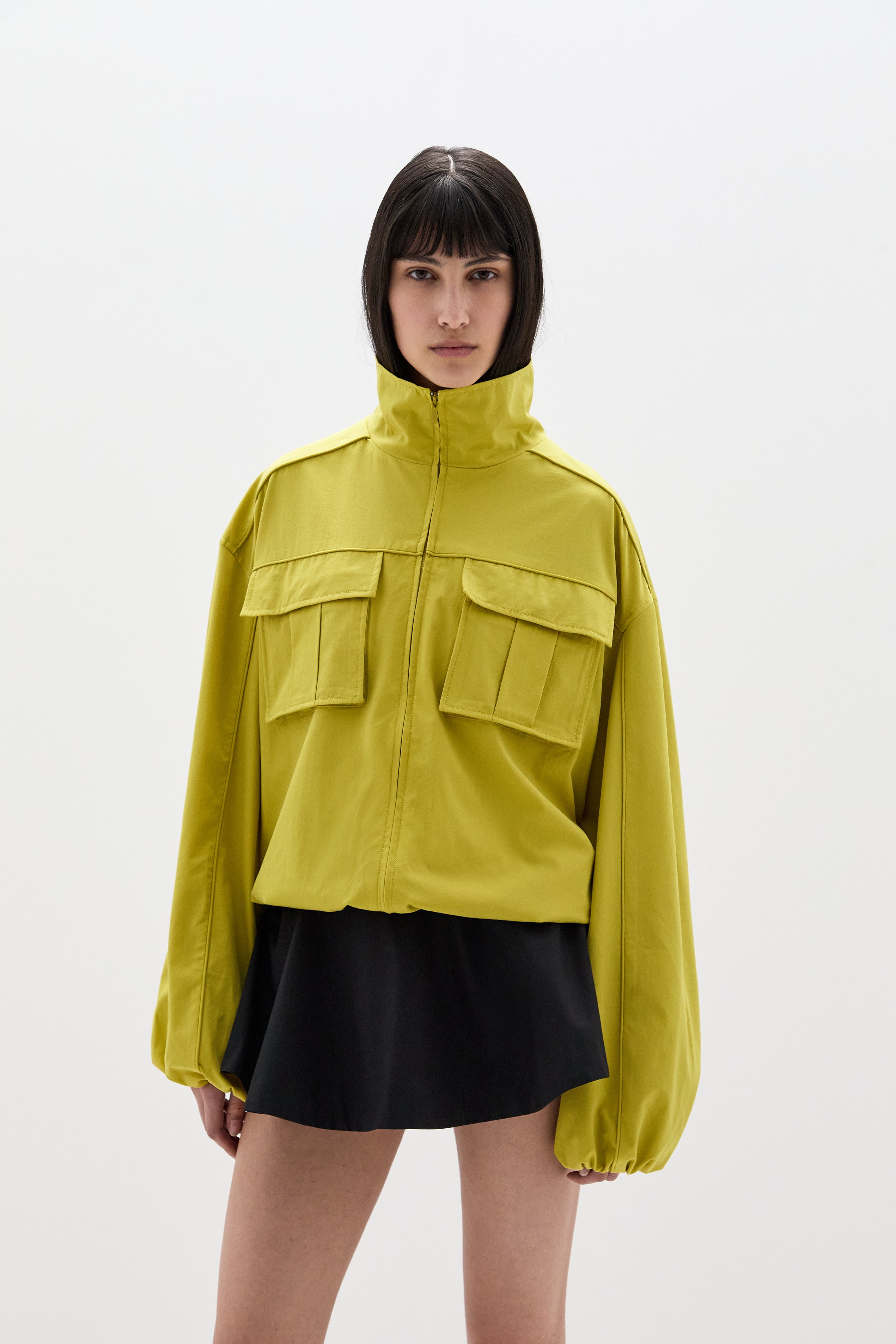 Sir Arla Bomber Jacket in Chartreuse - side view
