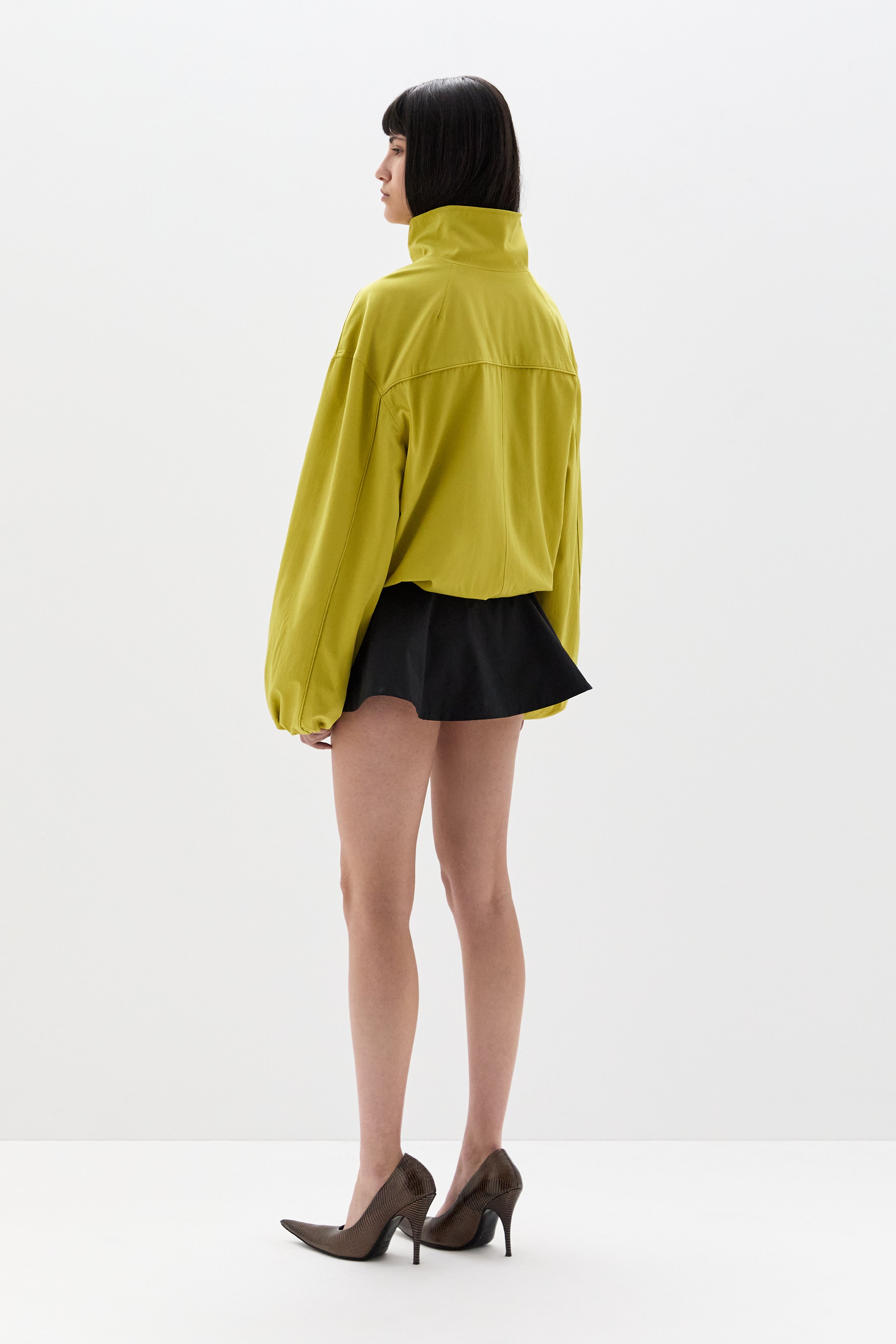 Sir Arla Bomber Jacket in Chartreuse - styled look