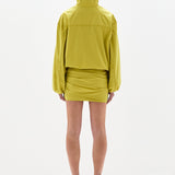 Sir Arla Bomber Jacket in Chartreuse - close up