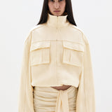 Sir Arla Bomber Jacket in Cream - side view