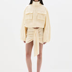 Sir Arla Bomber Jacket in Cream - detail view