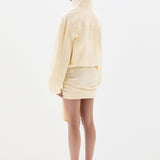 Sir Arla Bomber Jacket in Cream - styled look