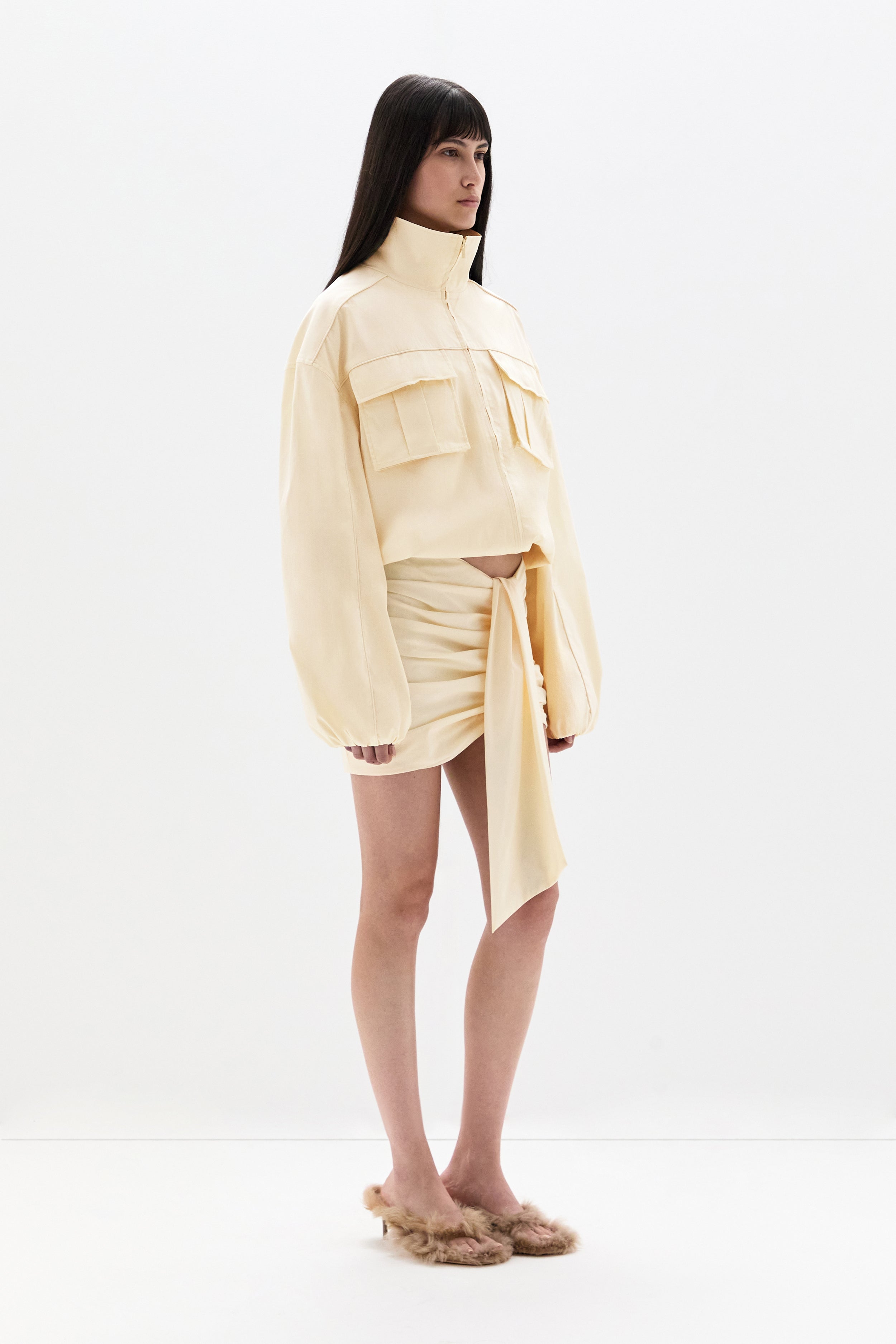 Sir Arla Bomber Jacket in Cream - outfit inspiration