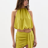 Sir Arla Bubble Top in Chartreuse - close up