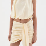 Sir Arla Bubble Top in Cream - styled look