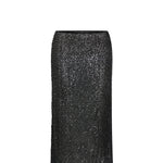 Sir Cassia Sequin Midi Skirt in Black