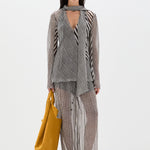 Sir Marlowe Harem Pant in Monochrome Stripe