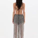 Sir Marlowe Harem Pant in Monochrome Stripe - styled look