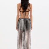 Sir Marlowe Harem Pant in Monochrome Stripe - styled look