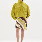 Sir Vivia Skirt in Cafe Lemon Stripe - side view