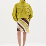 Sir Vivia Skirt in Cafe Lemon Stripe - side view