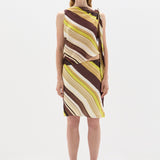 Sir Vivia Tie Shoulder Top in Cafe Lemon Stripe - styled look