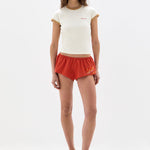 Sir Yes SIR. Fitted T-Shirt in Ivory Yellow - side view