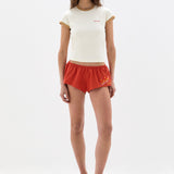 Sir Yes SIR. Fitted T-Shirt in Ivory Yellow - side view