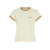 Sir Yes SIR. Fitted T-Shirt in Ivory Yellow