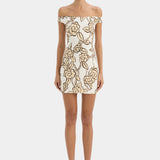 Sir Elodie Off Shoulder Mini Dress in Patale