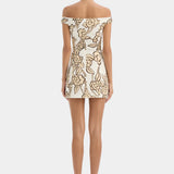 Sir Elodie Off Shoulder Mini Dress in Patale