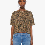 Mother The SS Boxy Ringer in Leap Year Leopard Print Jersey