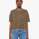 Mother The SS Boxy Ringer in Leap Year Leopard Print Jersey