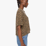 Mother The SS Boxy Ringer in Leap Year Leopard Print Jersey - side view