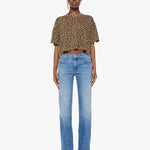 Mother The SS Boxy Ringer in Leap Year Leopard Print Jersey - outfit inspiration