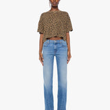 Mother The SS Boxy Ringer in Leap Year Leopard Print Jersey - outfit inspiration
