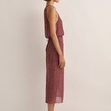 Sarah- Jane Clarke Crystal Embellished Skirt in Plum