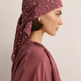 Sarah- Jane Clarke Crystal Embellished Scarf in Plum