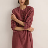 Sarah-Jane Clarke Eyelet Kaftan in Plum